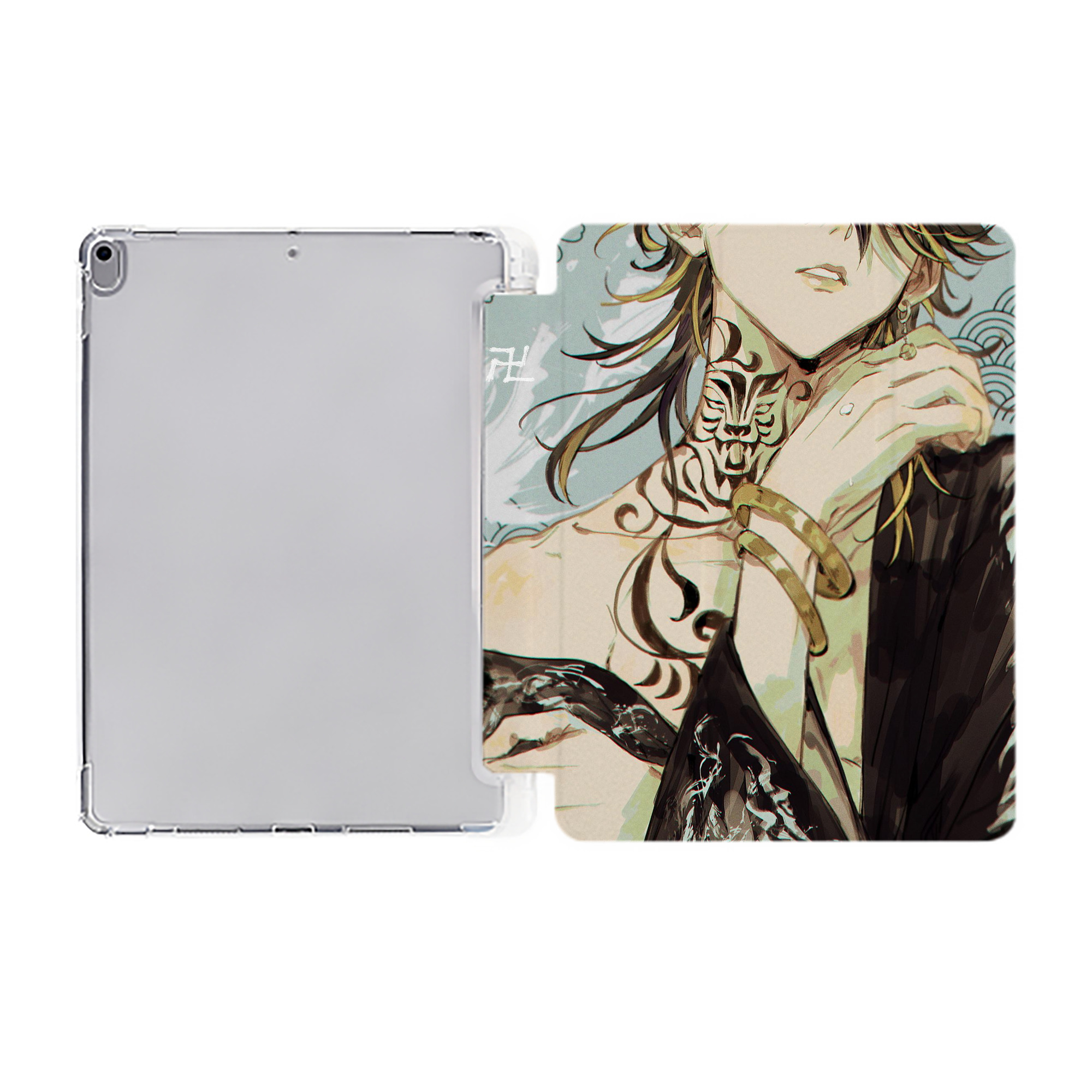 （画像用） 東京リベンジャーズ Tokyo Revengers IPad ケース ペン収納付き 三つ折りスタンド PUレザー×シリコン 対応機種9.5/10.5/10.9インチ
